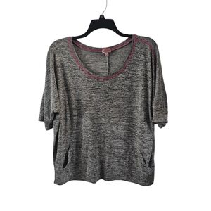 Juniper Ln Grey Knit Top Women's 2X